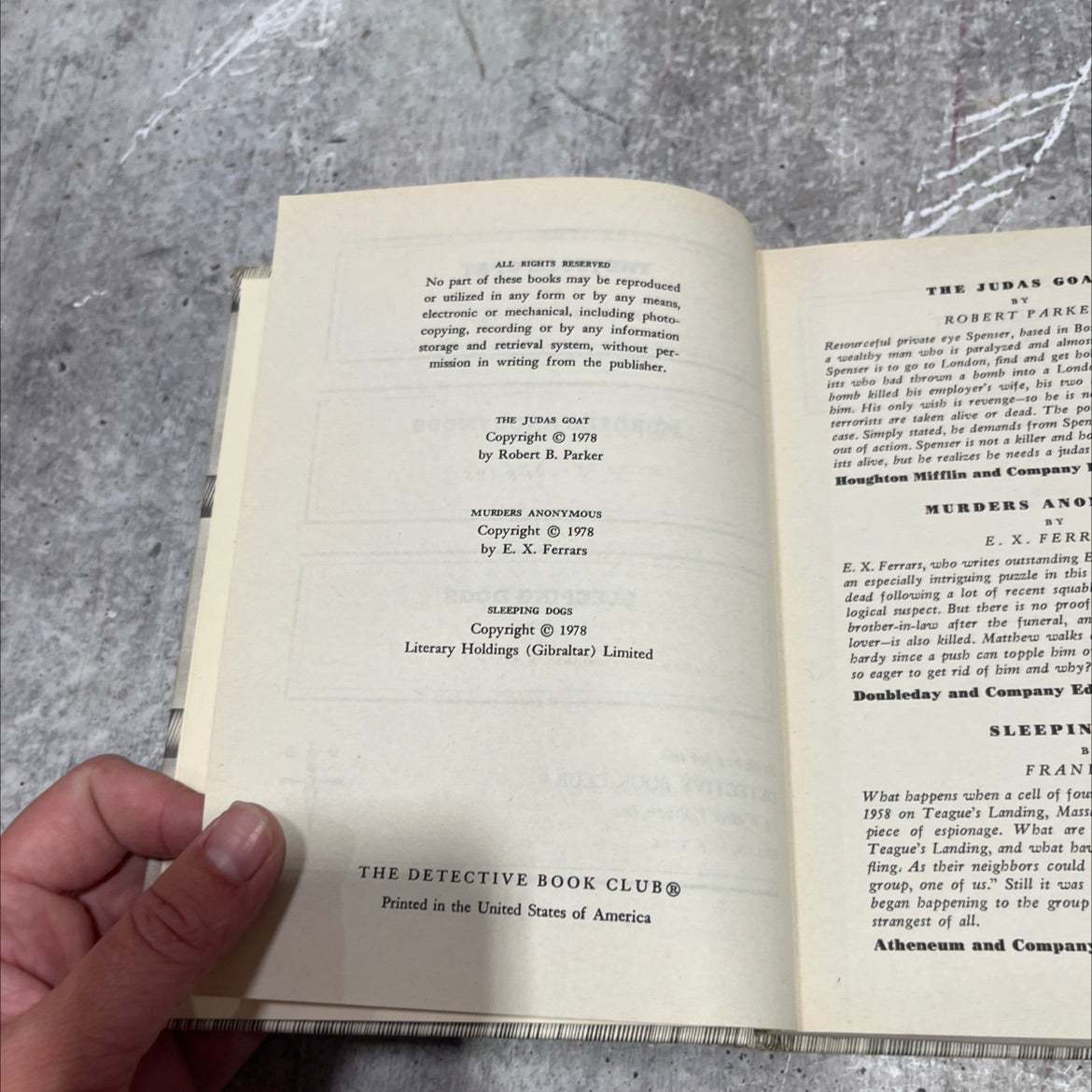 the judas goat book, by robert parker, 1978 Hardcover image 3
