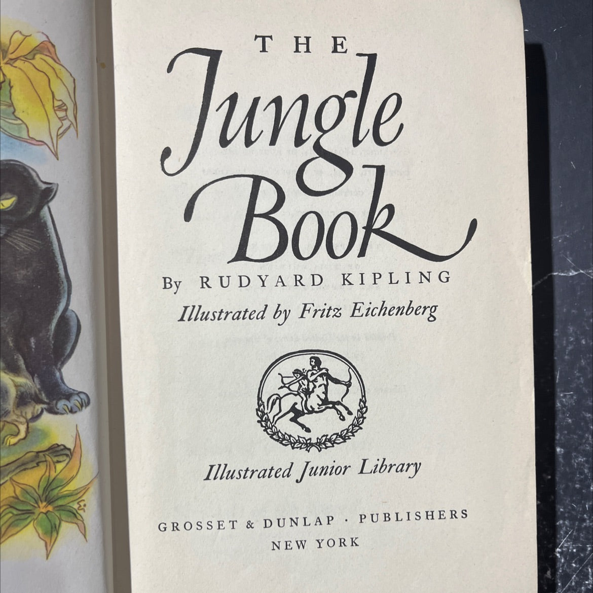 the jungle book book, by rudyard kipling, 1950 Hardcover image 2
