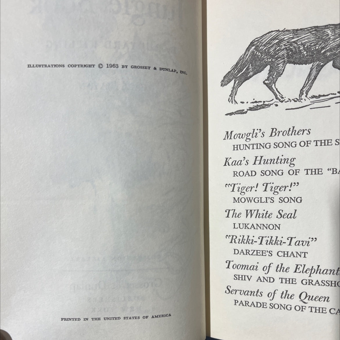 the jungle book book, by rudyard kipling, 1963 Hardcover image 3
