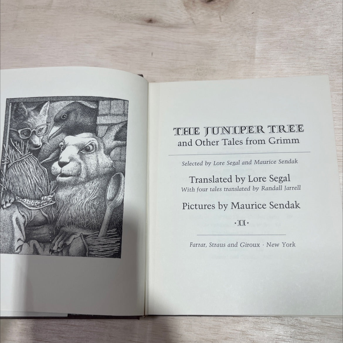 the juniper tree and other tales from grimm book, by lore segal and maurice sendak, 1973 Hardcover image 2