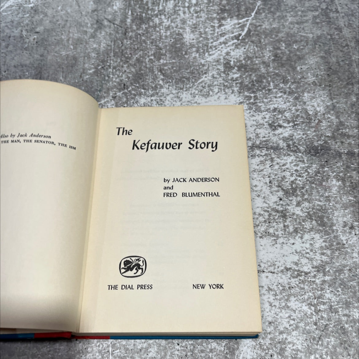 the kefauver story book, by jack anderson and fred blumenthal, 1956 Hardcover image 2