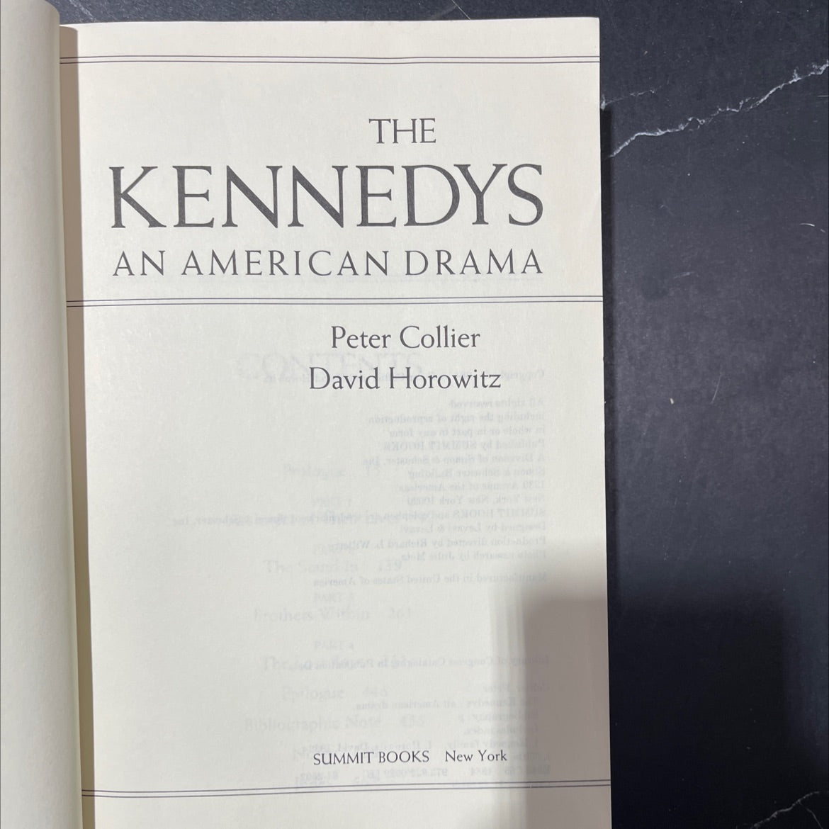 the kennedys an american drama book, by Peter Collier, David Horowitz, 2001 Hardcover image 2