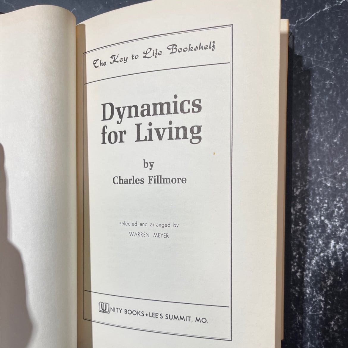 the key to life bookshelf dynamics for living book, by charles fillmore, 1967 Hardcover image 2