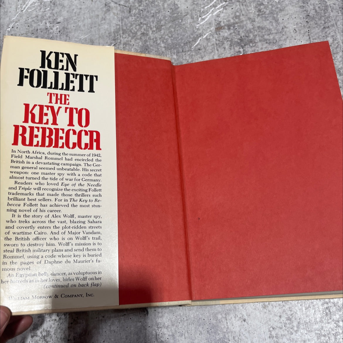 the key to rebecca book, by ken follett, 1980 Hardcover image 4