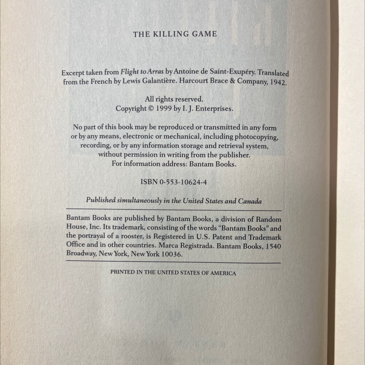 the killing game book, by iris johansen, 1999 Hardcover image 3