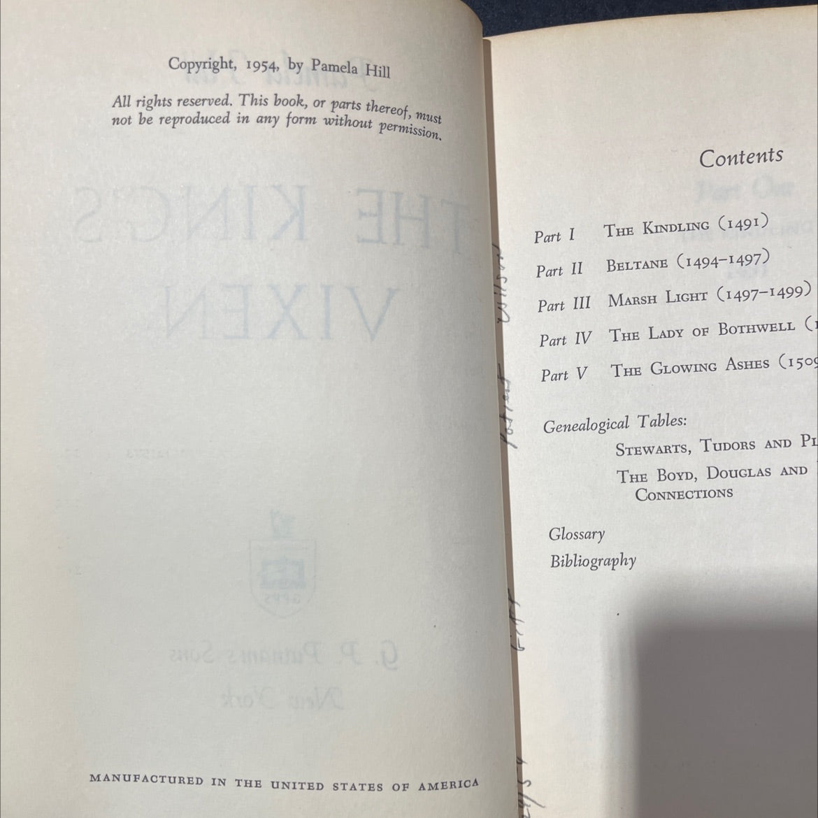 the king's vixen book, by Pamela Hill, 1954 Hardcover image 3