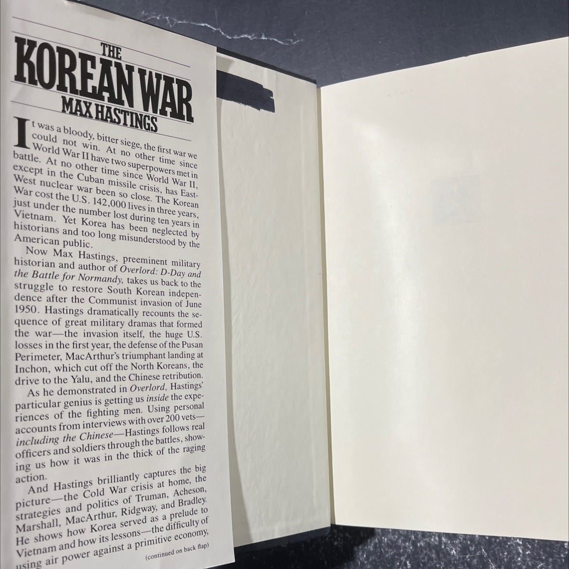 the korean war book, by max hastings, 1987 Hardcover image 4
