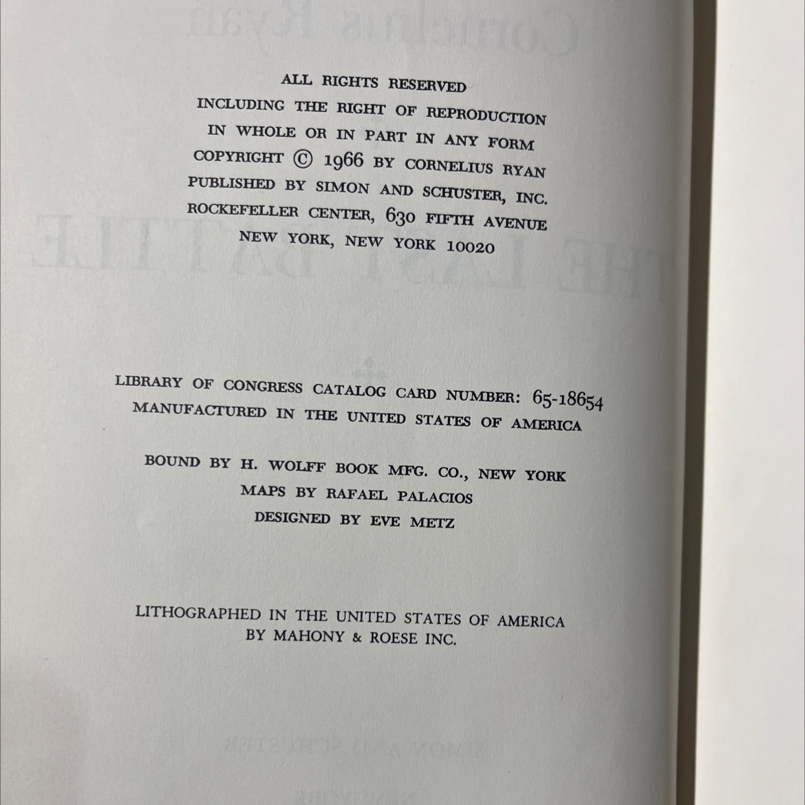 the last battle book, by cornelius ryan, 1966 Hardcover image 3