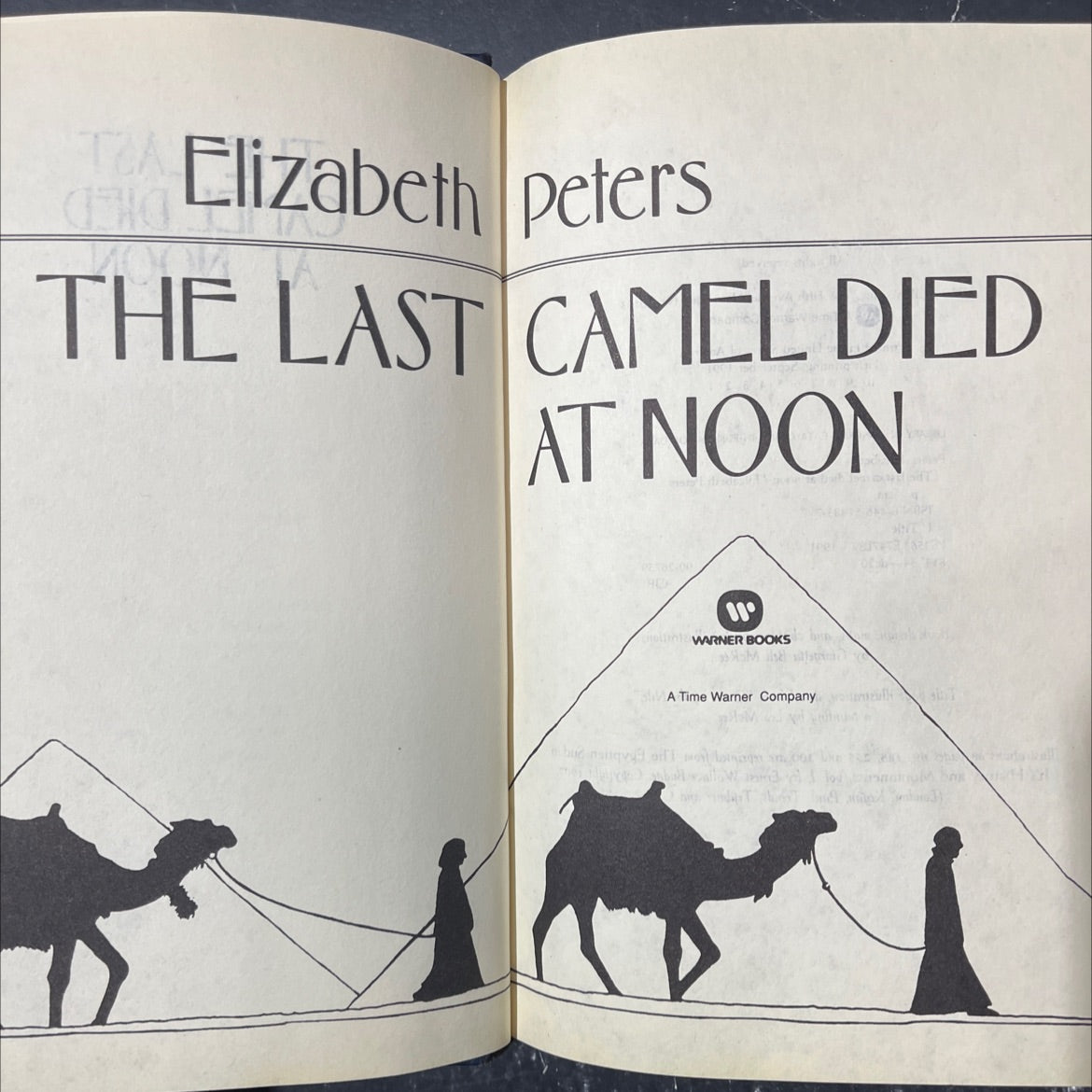 the last camel died at noon book, by Elizabeth Peters, 1991 Hardcover image 2