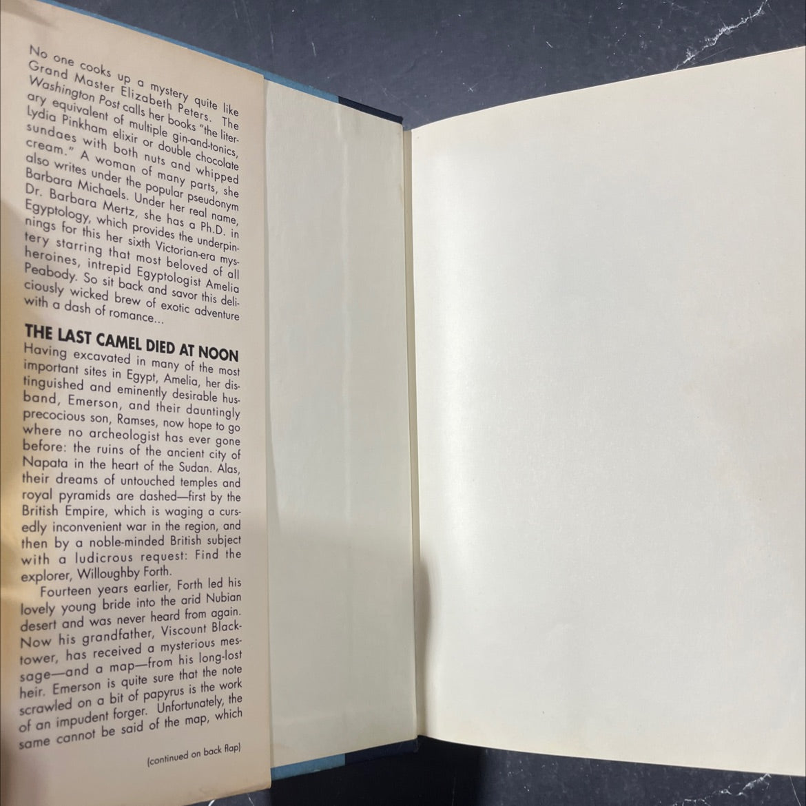 the last camel died at noon book, by Elizabeth Peters, 1991 Hardcover image 4