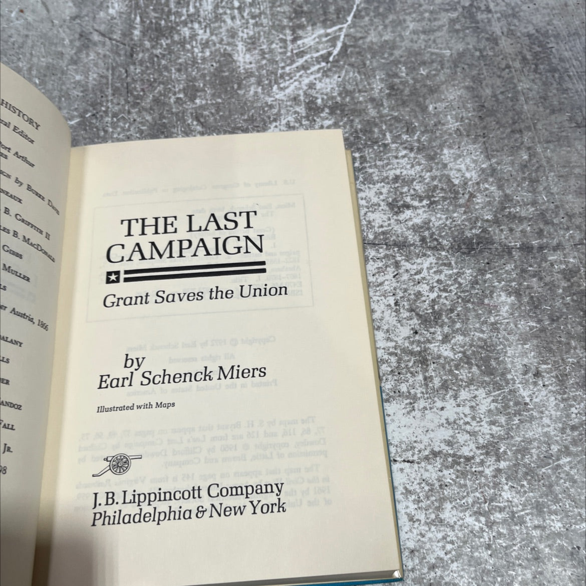 the last campaign grant saves the union book, by Earl Schenck Miers, 1972 Hardcover image 2