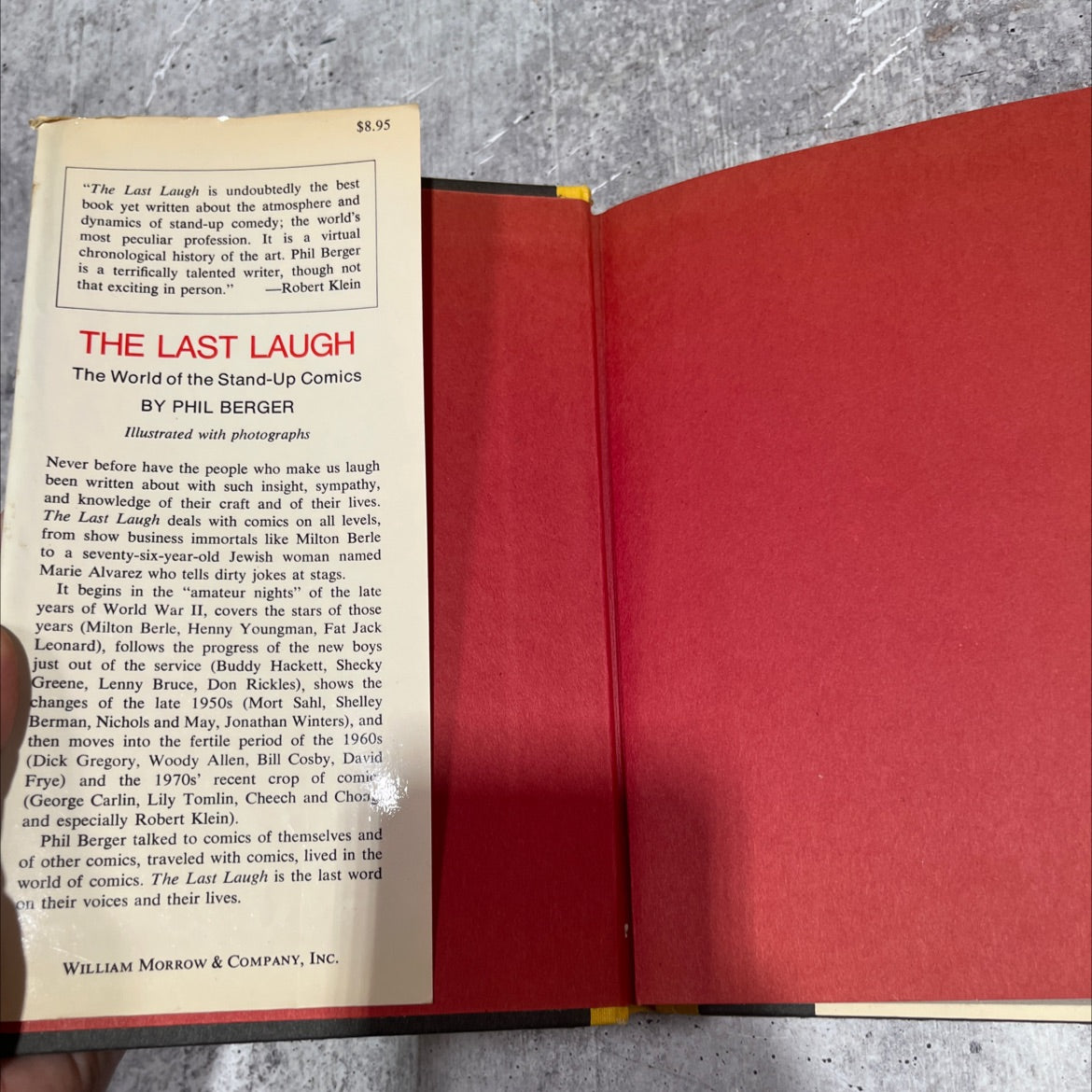 the last laugh the world of the stand-up comics book, by Phil Berger, 1975 Hardcover image 4