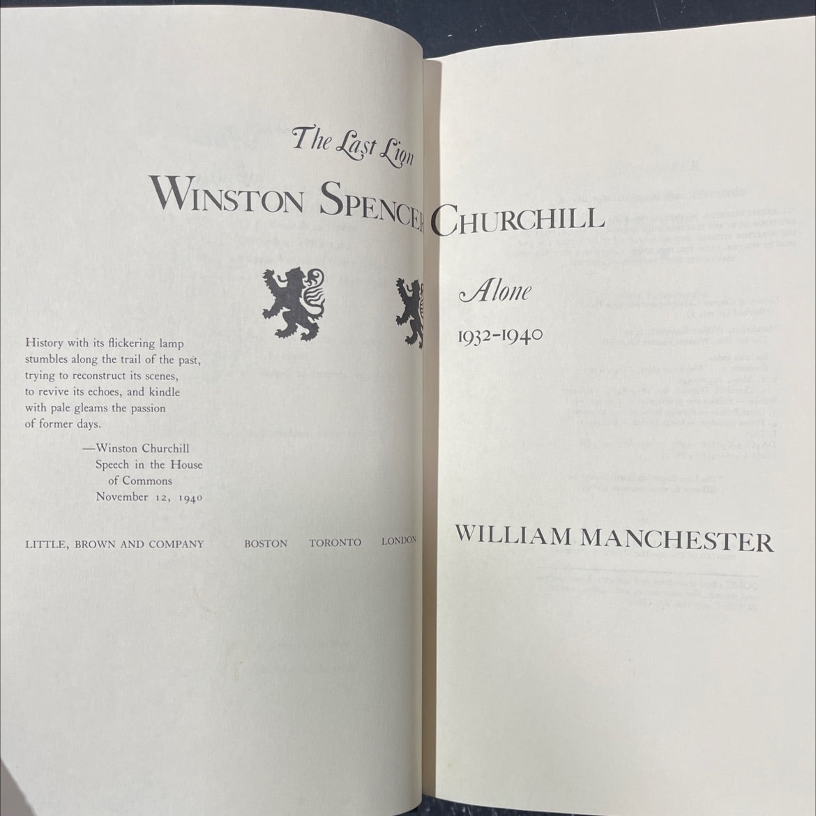 the last lion, winston spencer churchill book, by william manchester, 1988 Hardcover image 2