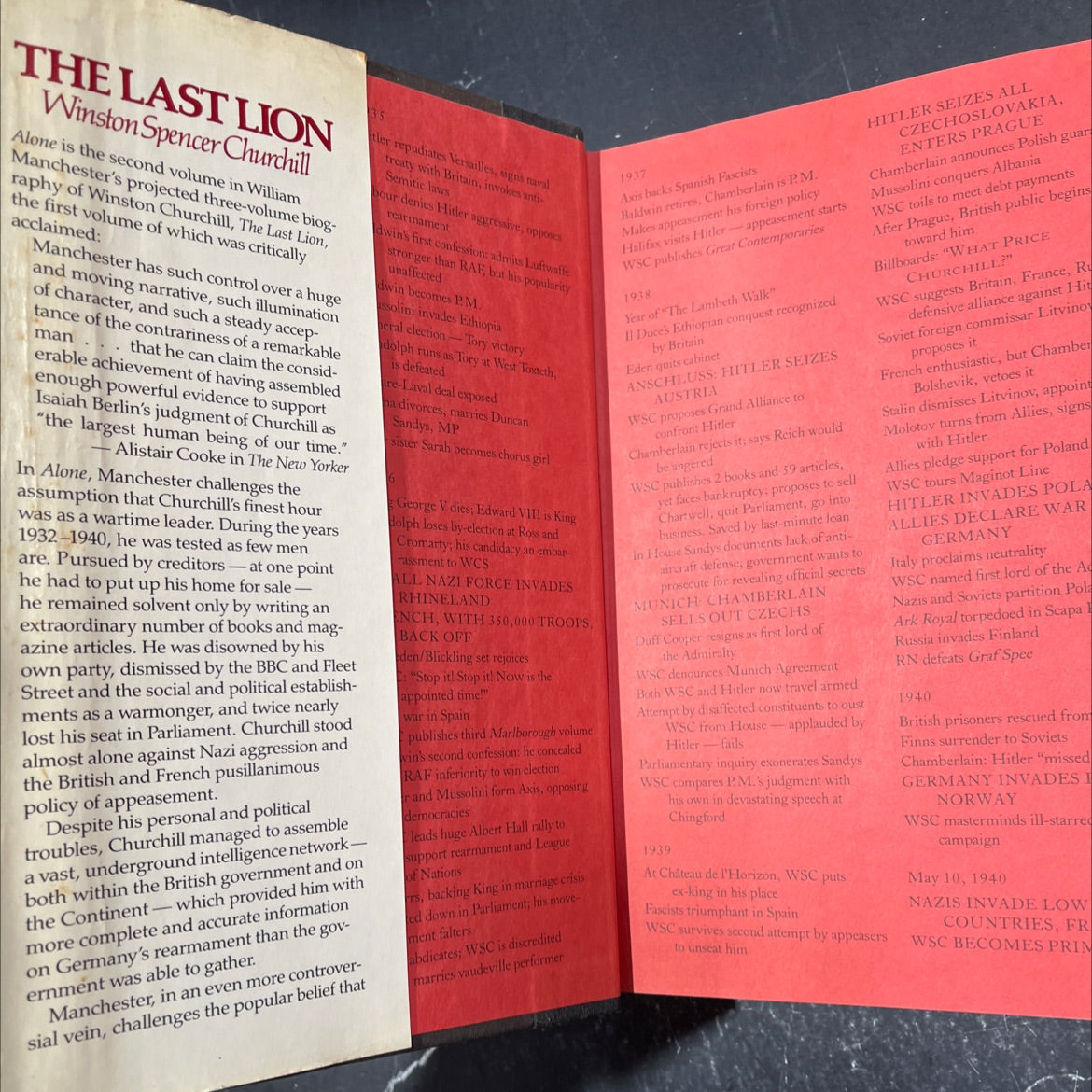 the last lion, winston spencer churchill book, by william manchester, 1988 Hardcover image 4