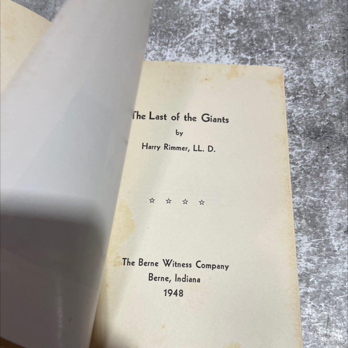 the last of the giants book, by harry rimmer, ll. d., 1948 Hardcover image 2