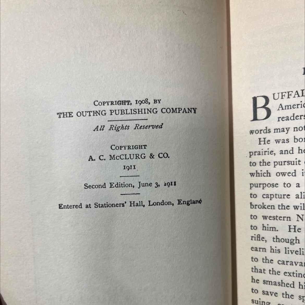 the last of the plainsmen book, by zane grey, 1911 Hardcover image 3