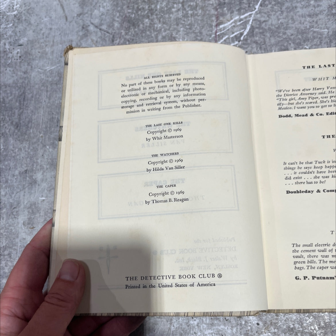 the last one kills book, by whit masterson, 1969 Hardcover image 3