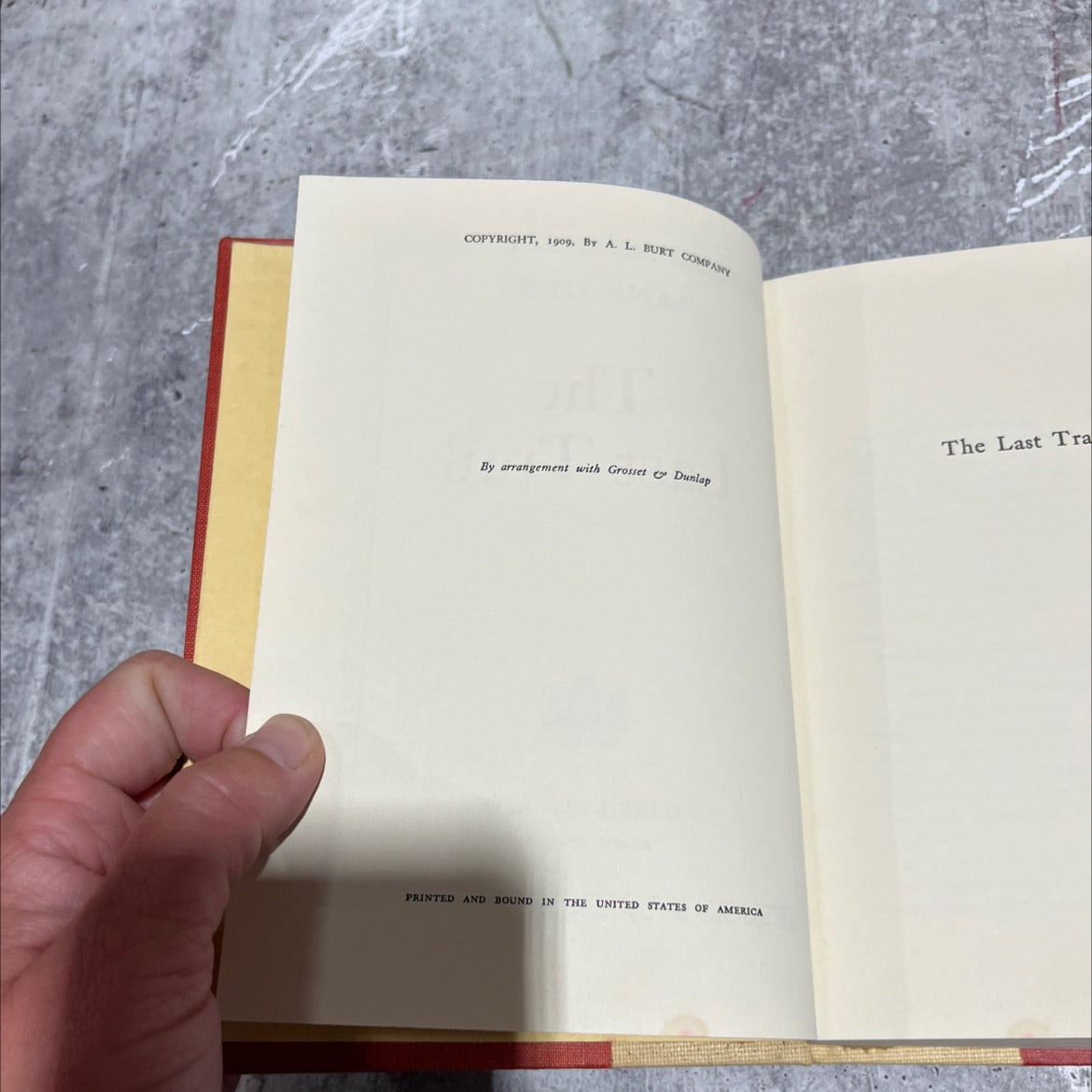 the last trail book, by zane grey, 1909 Hardcover image 3