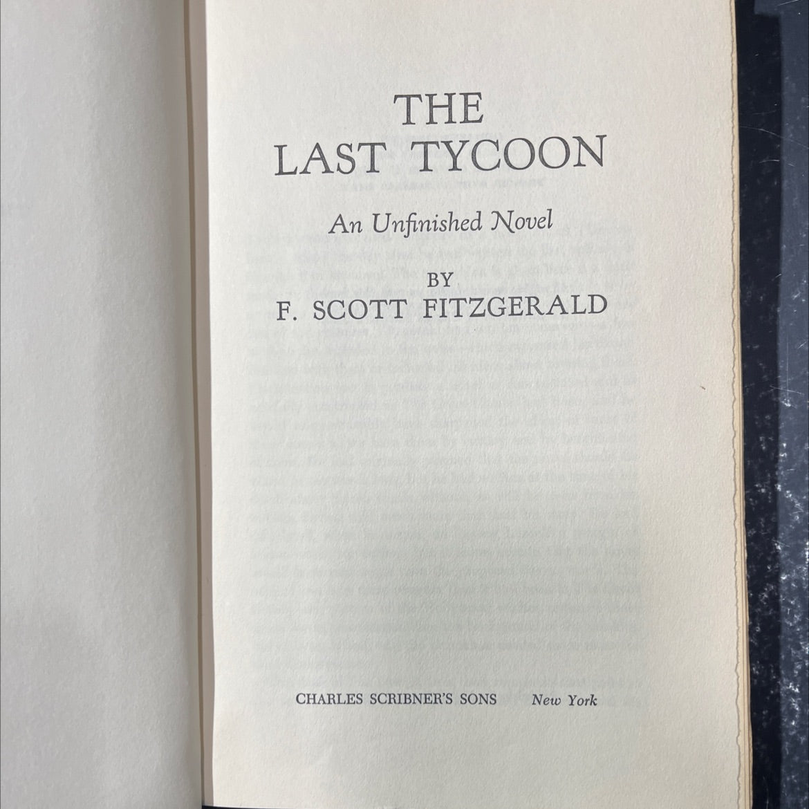 the last tycoon an unfinished novel book, by f. scott fitzgerald, 1969 Hardcover image 2