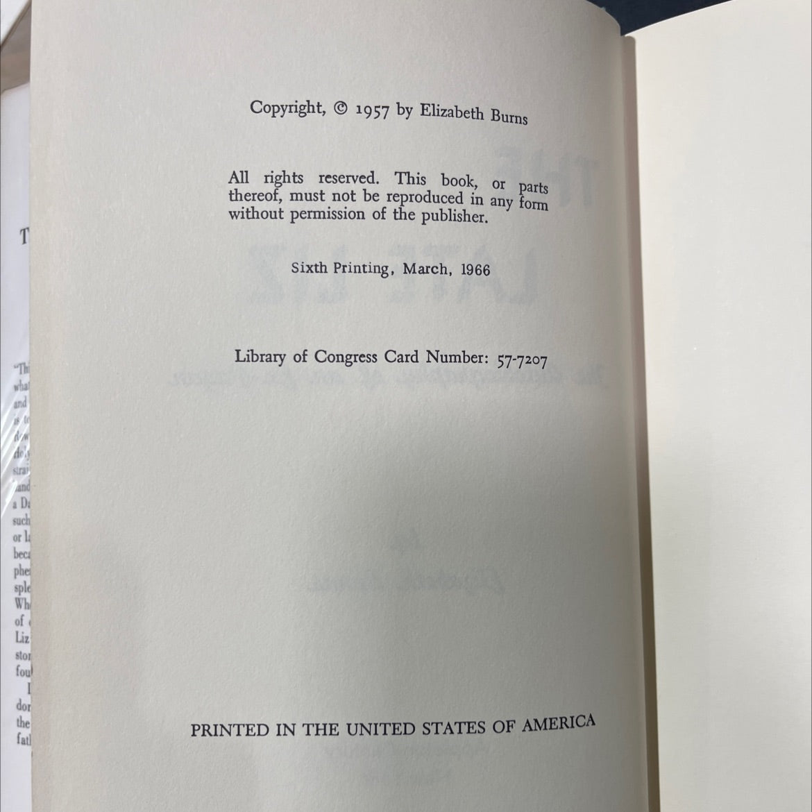 the late liz the autobiography of an ex-pagan book, by elizabeth burns, 1966 Hardcover image 3