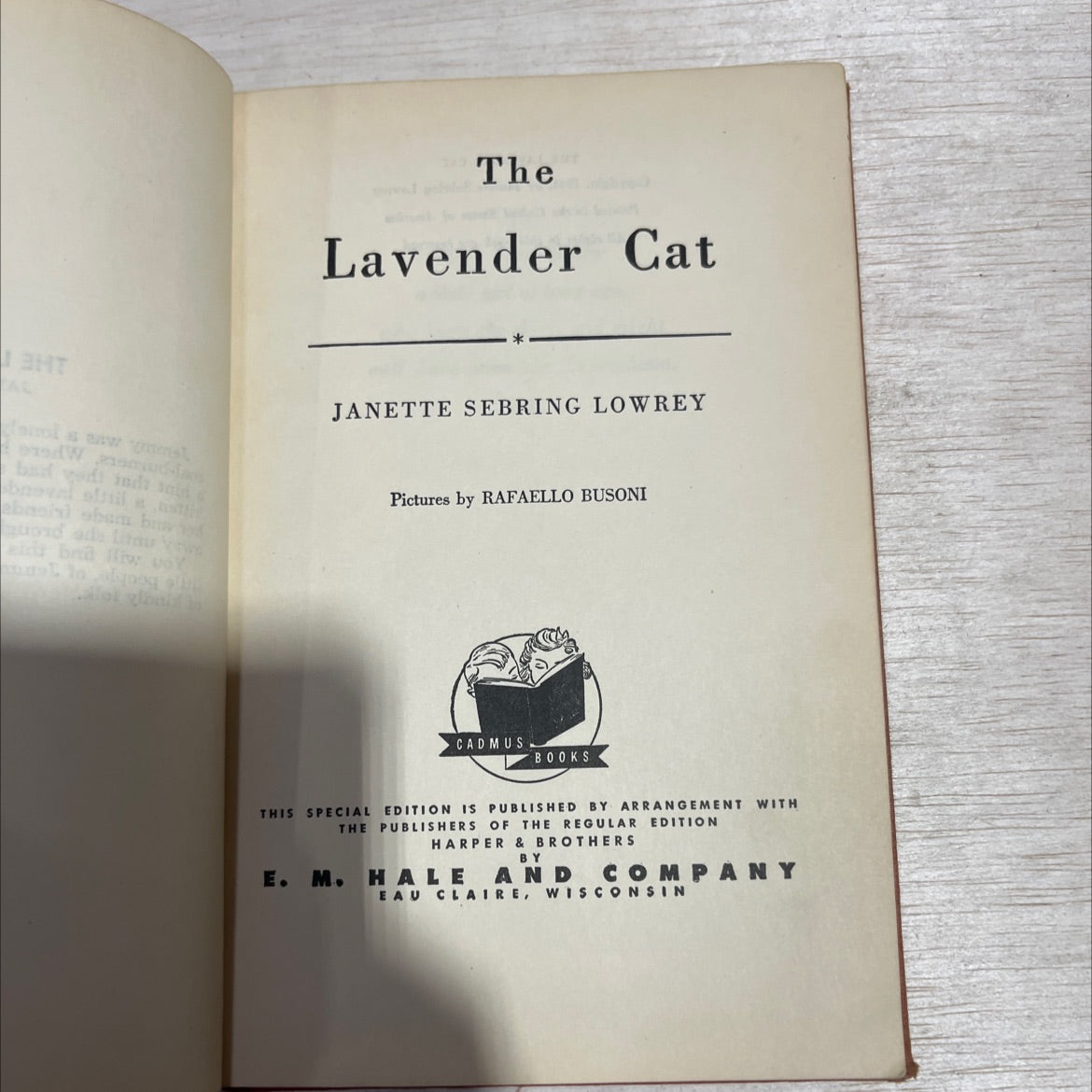 the lavender cat book, by janette sebring lowrey, 1944 Hardcover image 2