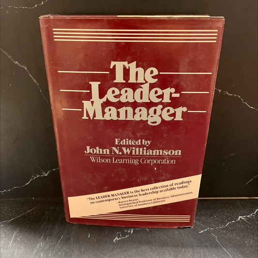 the leader-manager book, by John N. Williamson, 1986 Hardcover image 1