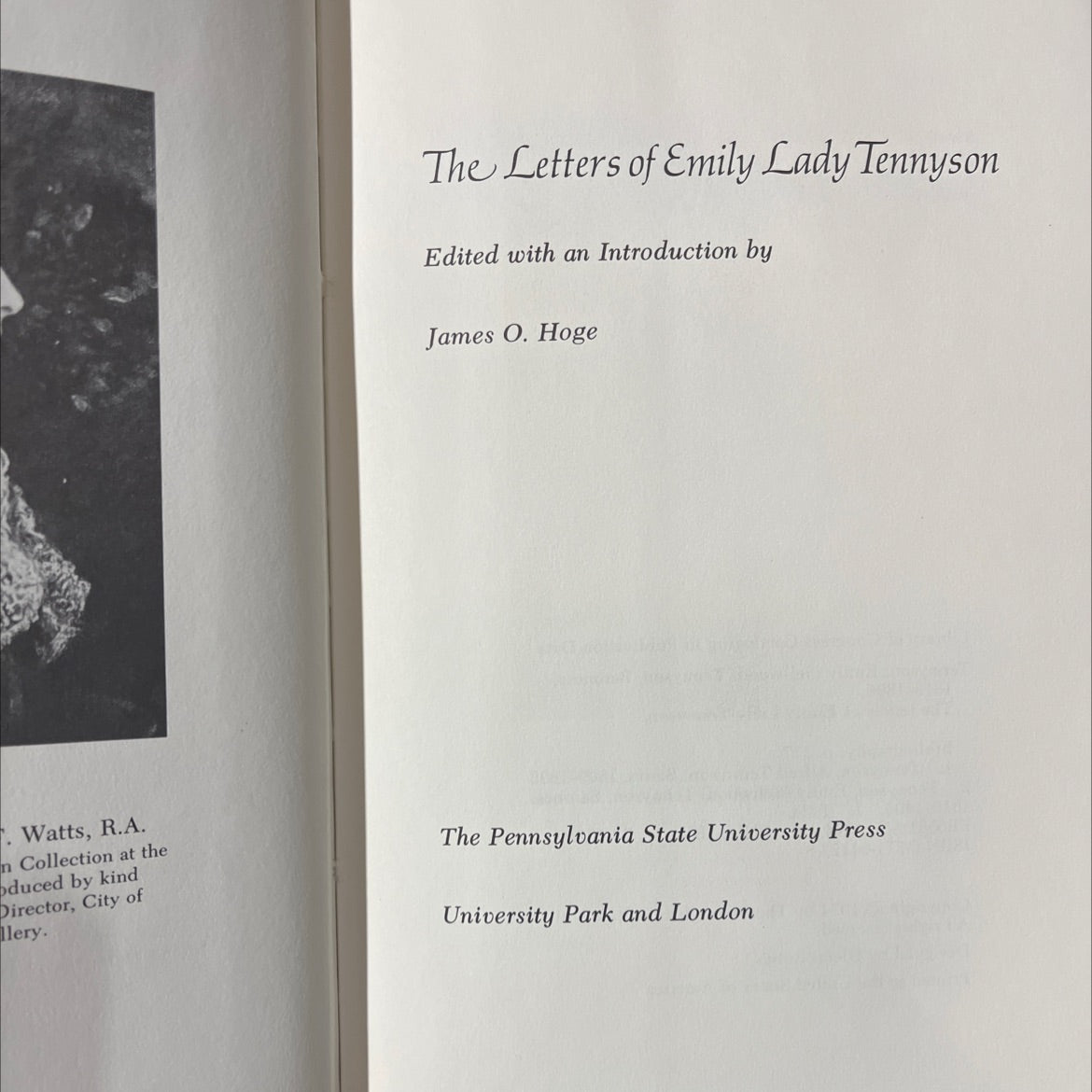 the letters of emily lady tennyson book, by emily lady tennyson, 1974 Hardcover image 2