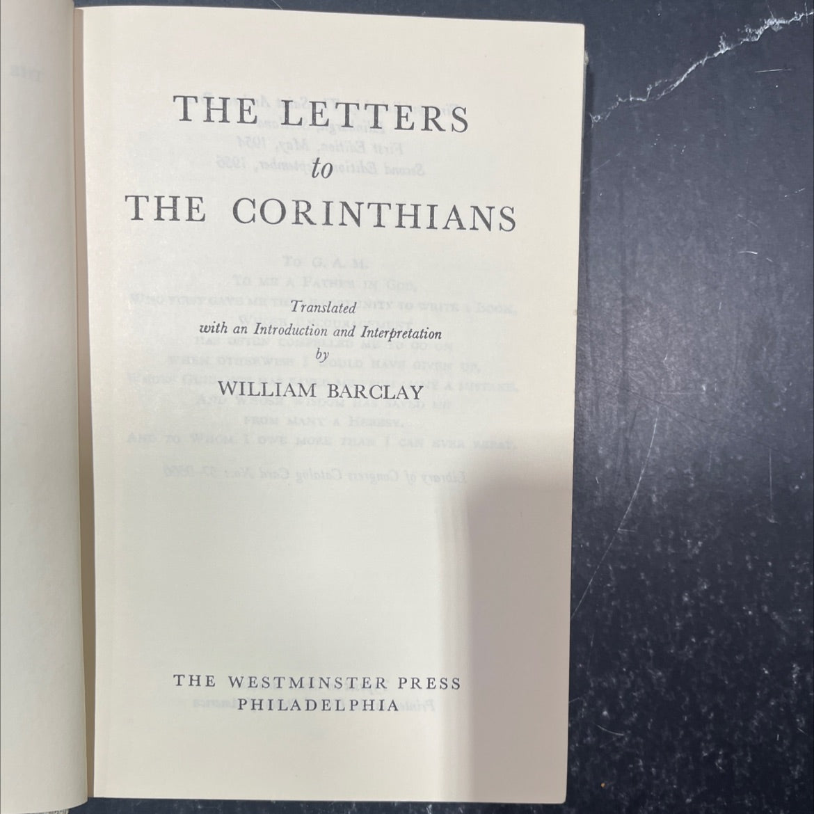 the letters to the corinthians book, by william barclay, 1956 Hardcover image 2