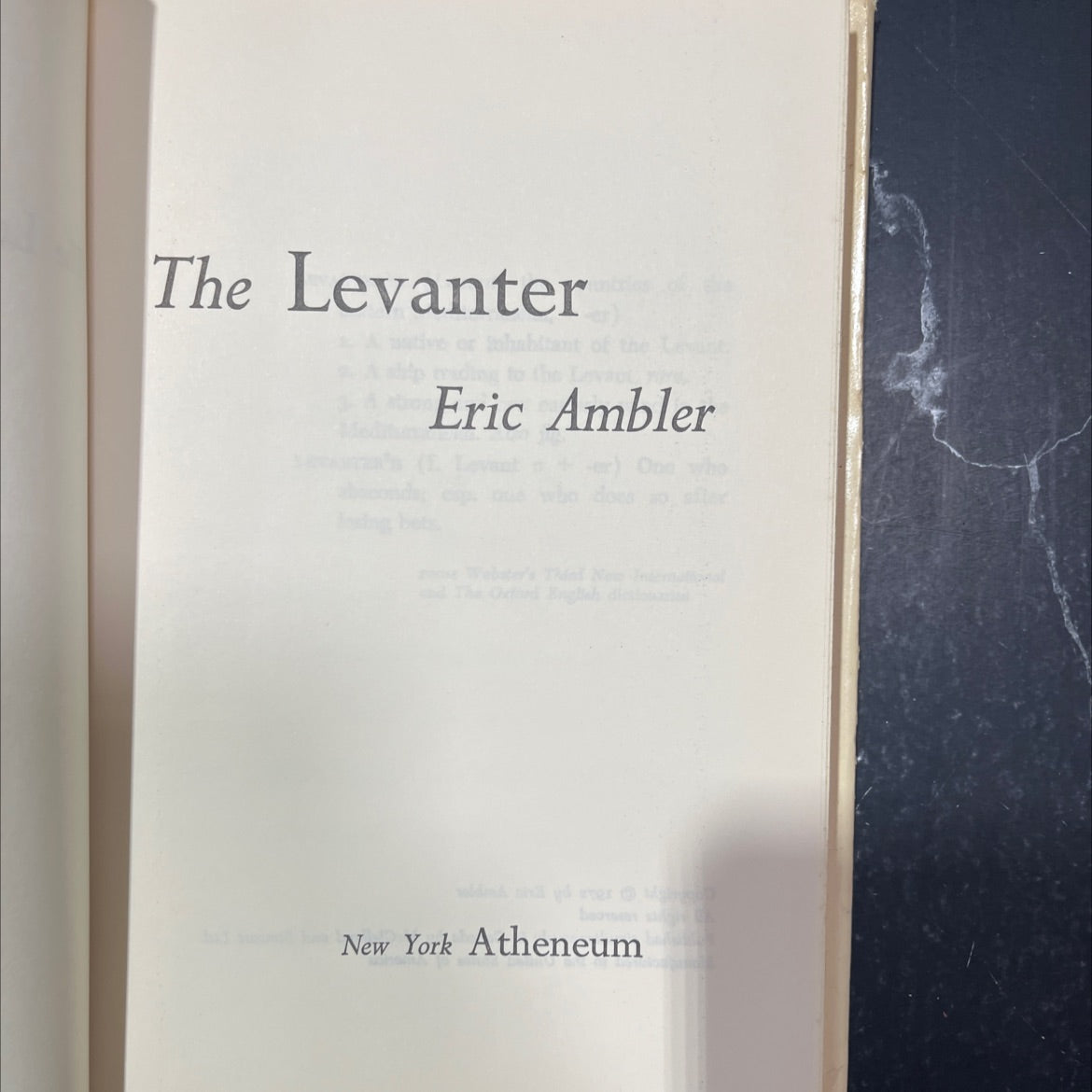 the levanter book, by Eric Ambler, 1972 Hardcover image 2