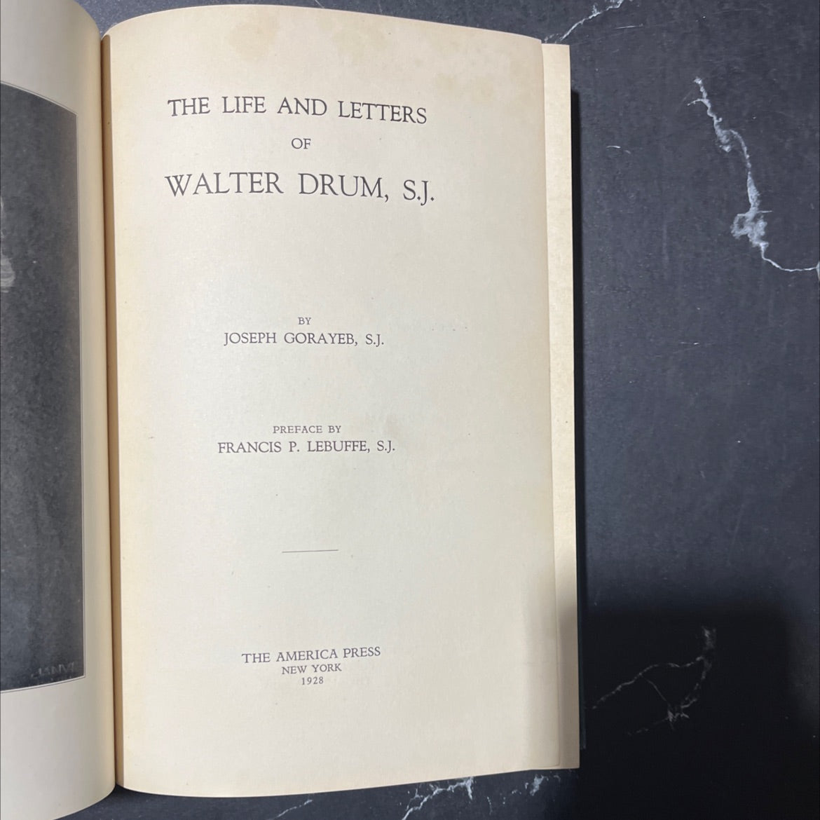 the life and letters of walter drum, s.j. book, by joseph gorayeb, s.j., 1928 Hardcover image 2