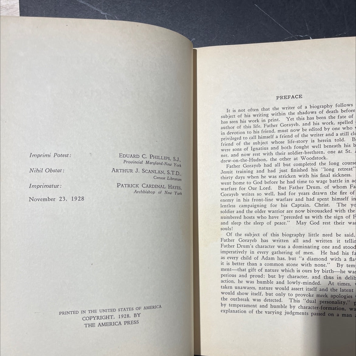 the life and letters of walter drum, s.j. book, by joseph gorayeb, s.j., 1928 Hardcover image 3