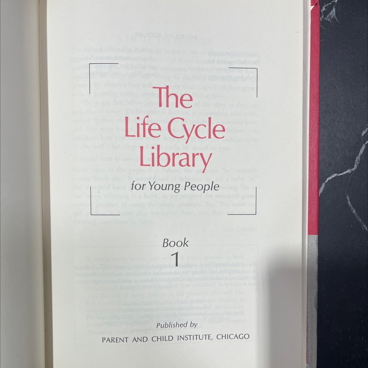 the life cycle library for young people book 1 book, by unknown, 1969 Hardcover image 2