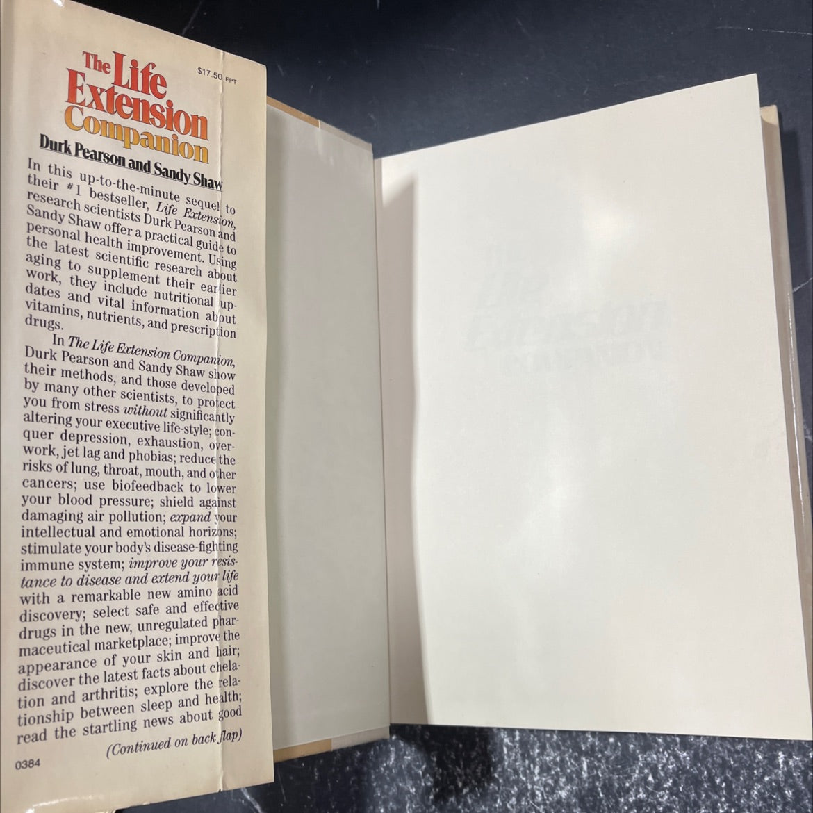 the life extension companion book, by durk pearson and sandy shaw, 1984 Hardcover image 4