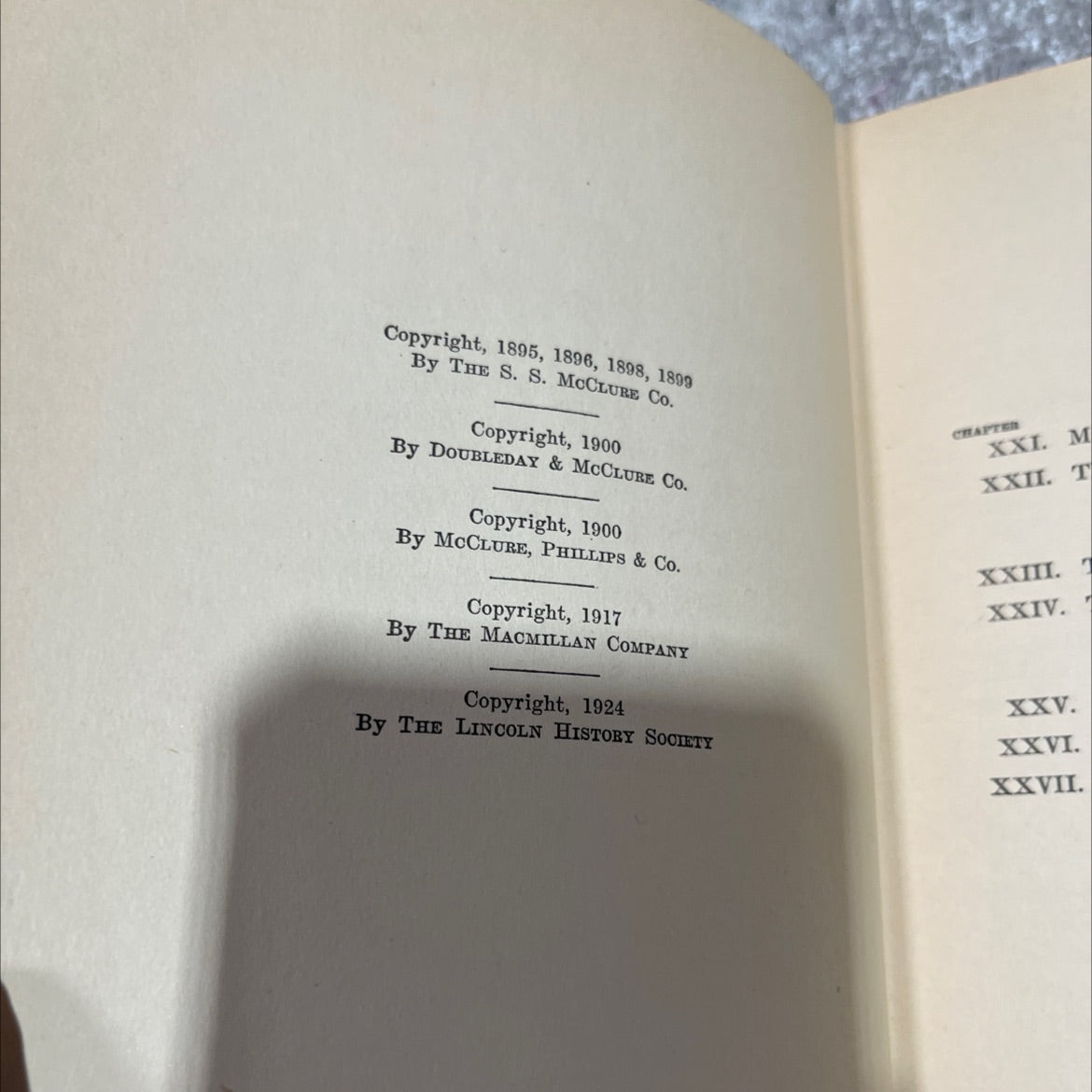 the life of abraham lincoln book, by loa m. carbell, 1924 Hardcover image 3