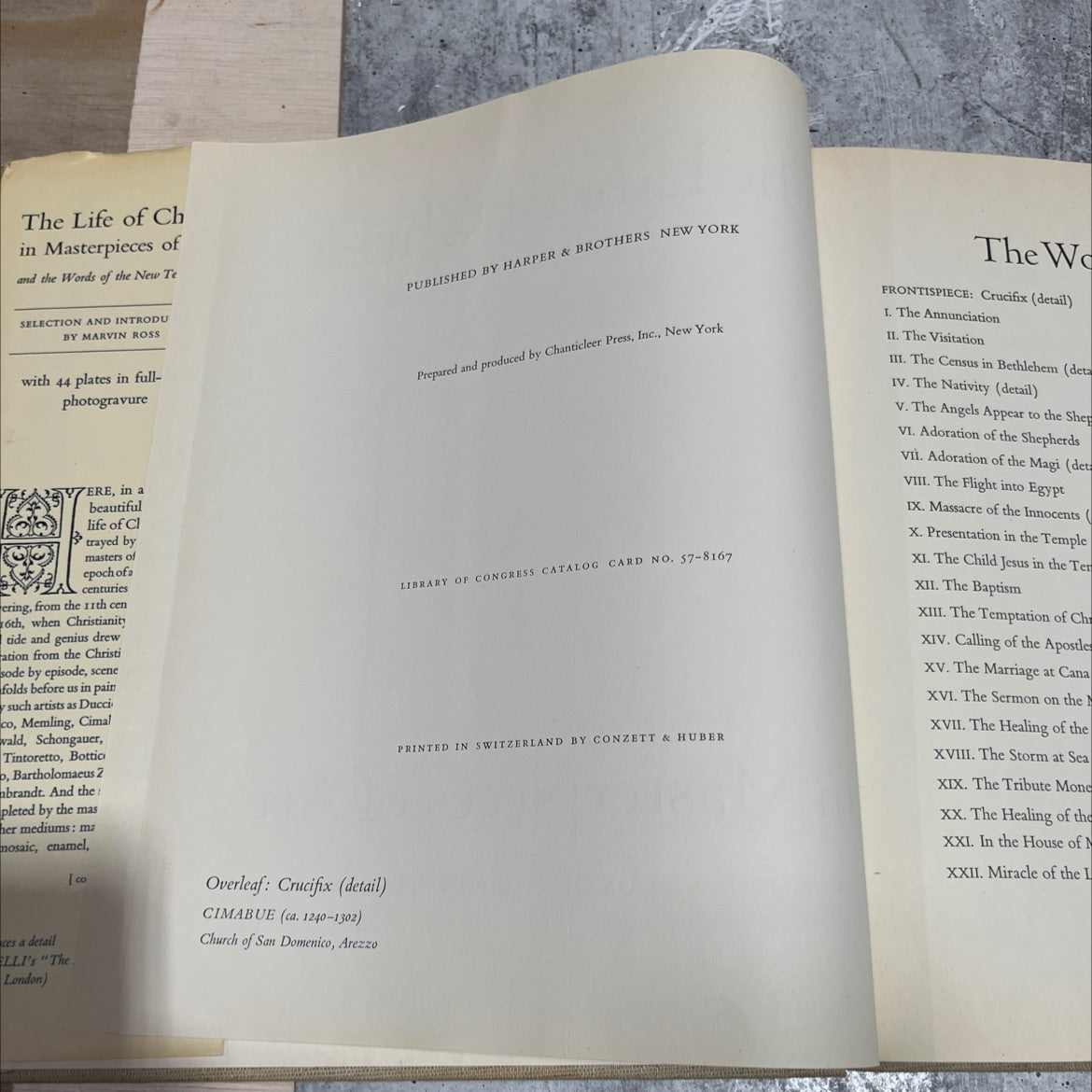the life of christ in masterpieces of art and the words of the new testament book, by marvin ross, 1957 Hardcover image 3