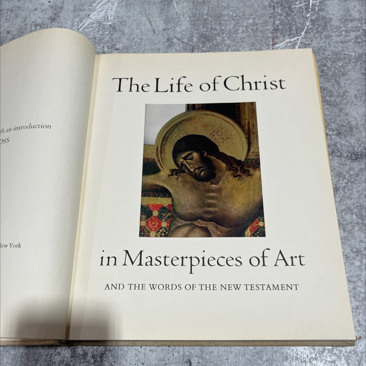 the life of christ in masterpieces of art and the words of the new testament book, by marvin ross, 1957 Hardcover image 2