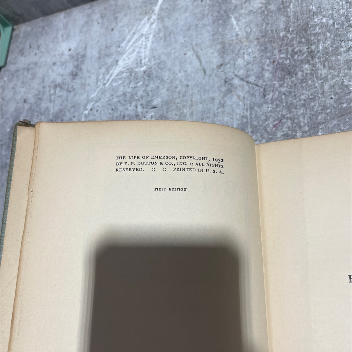 the life of emerson book, by van wyck brooks, 1932 Hardcover image 3