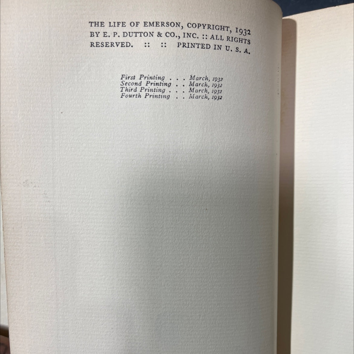 the life of emerson book, by van wyck brooks, 1932 Hardcover image 3