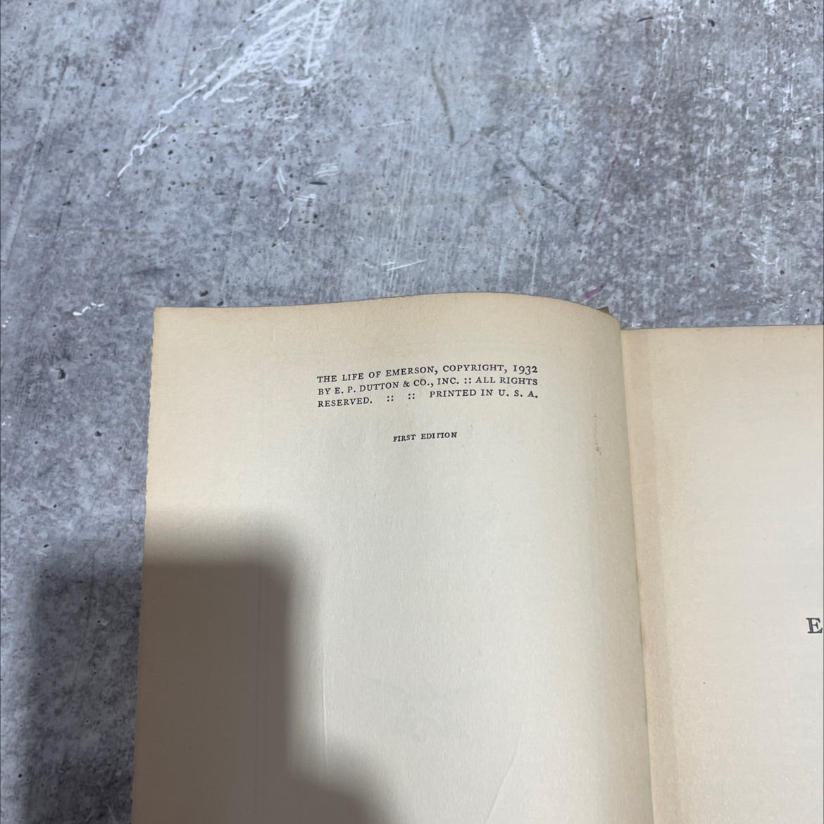 the life of emerson book, by van wyck brooks, 1932 Hardcover image 3