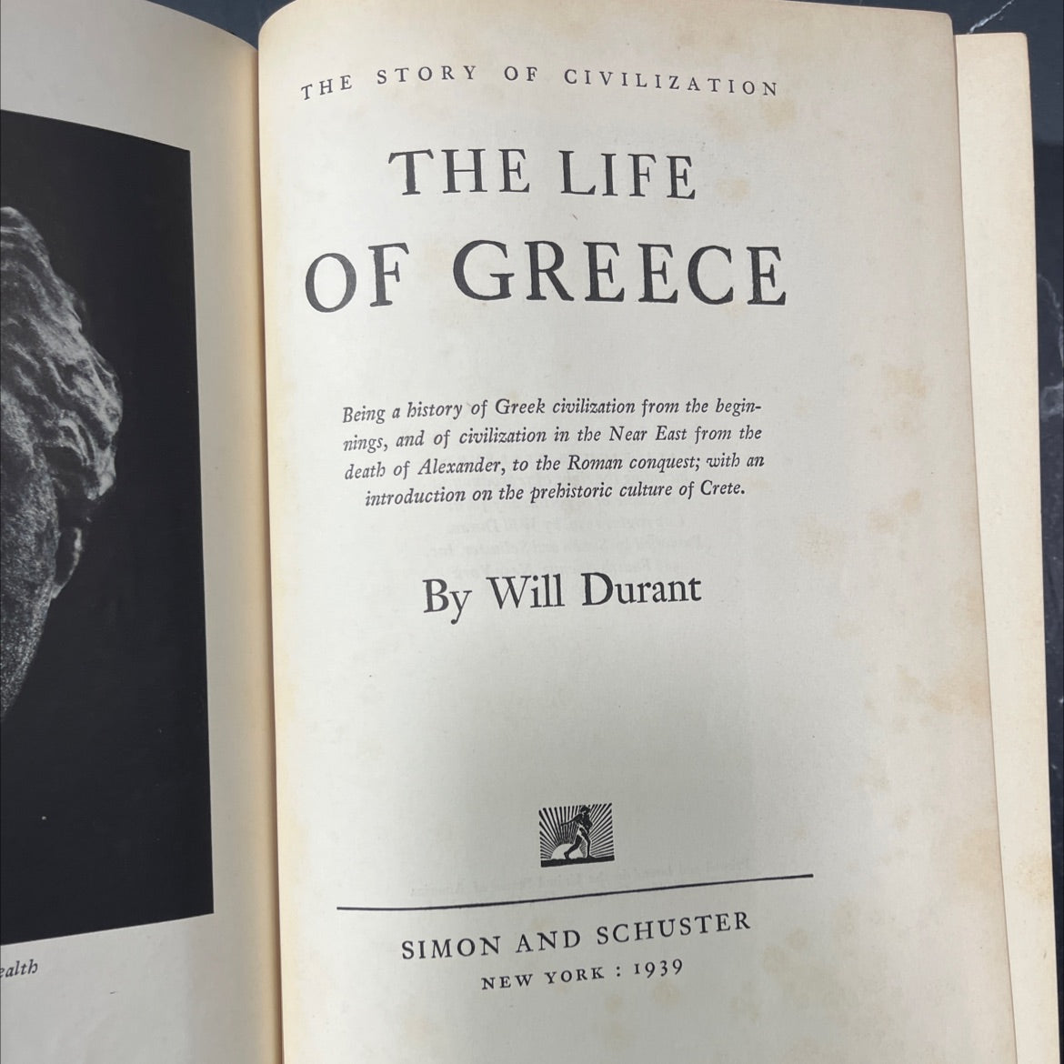 the life of greece book, by Will Durant, 1939 Hardcover image 2