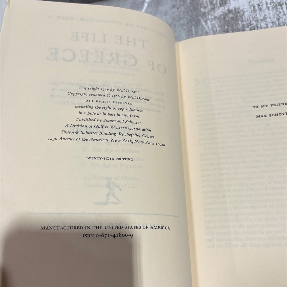 the life of greece book, by will durant, 1966 Hardcover image 3