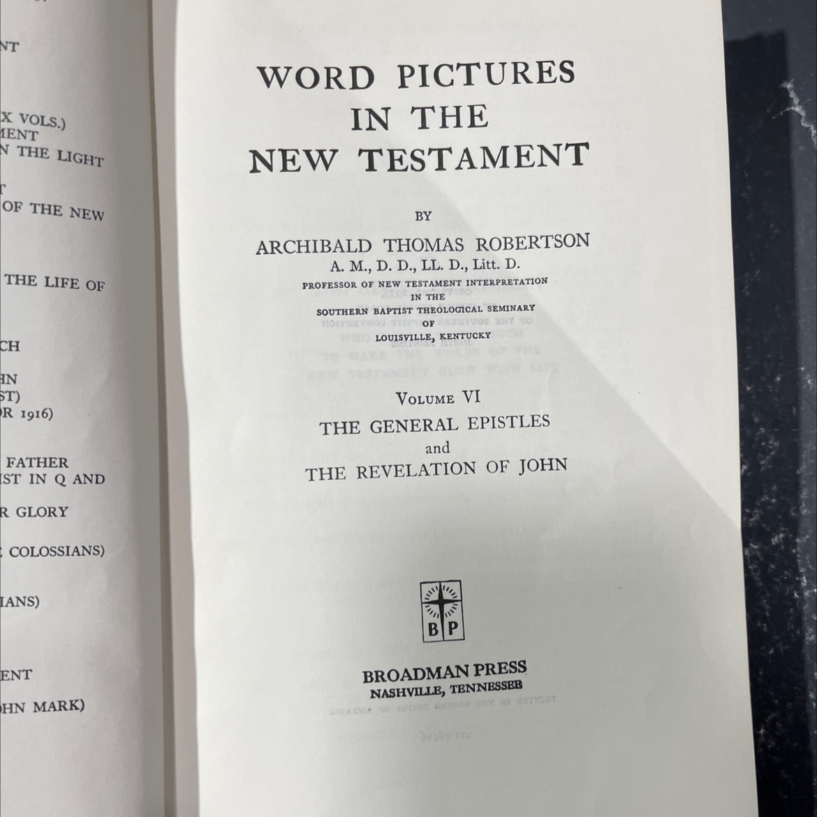 the life of pictures in the new testament book, by archibald thomas robertson, 1933 Hardcover image 2