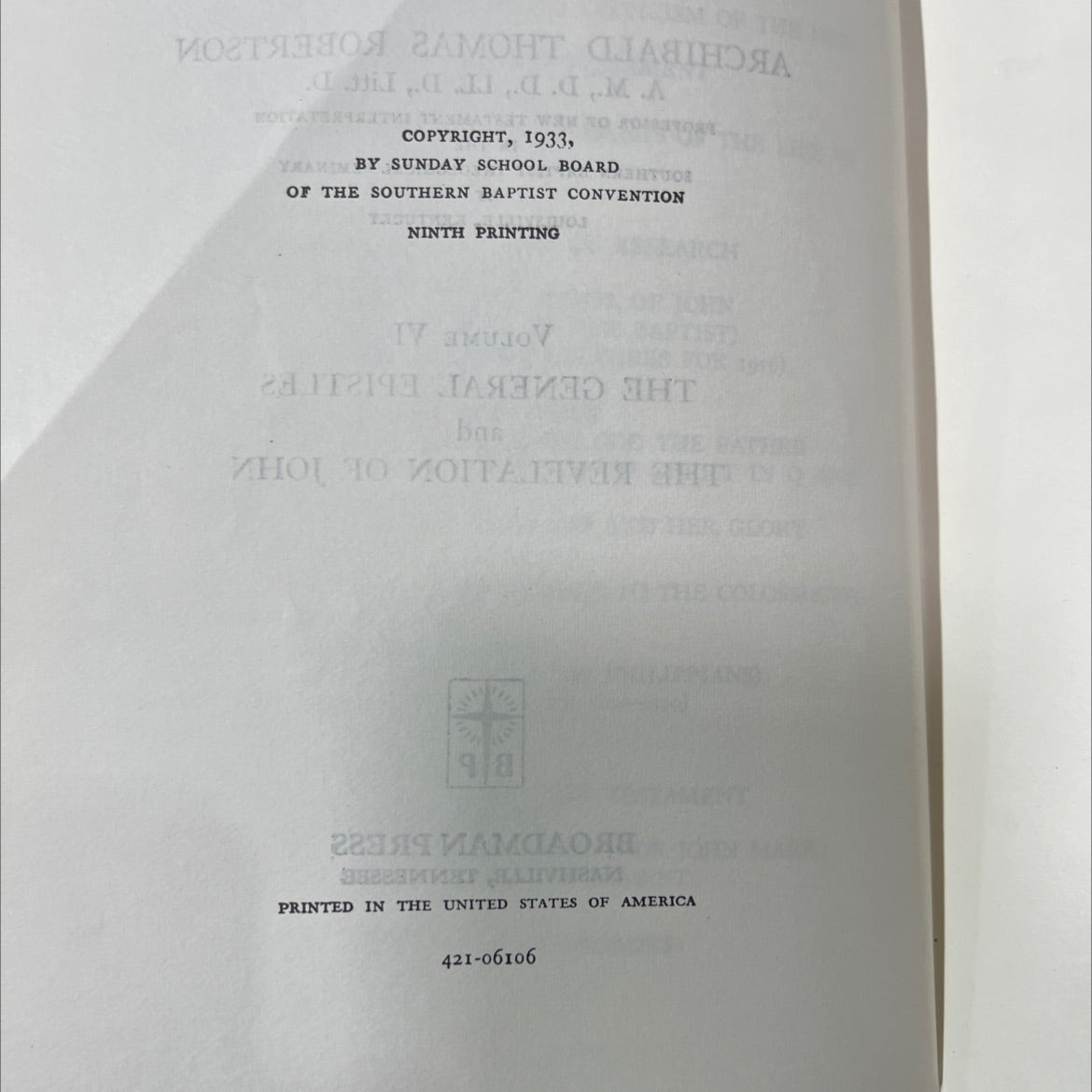 the life of pictures in the new testament book, by archibald thomas robertson, 1933 Hardcover image 3