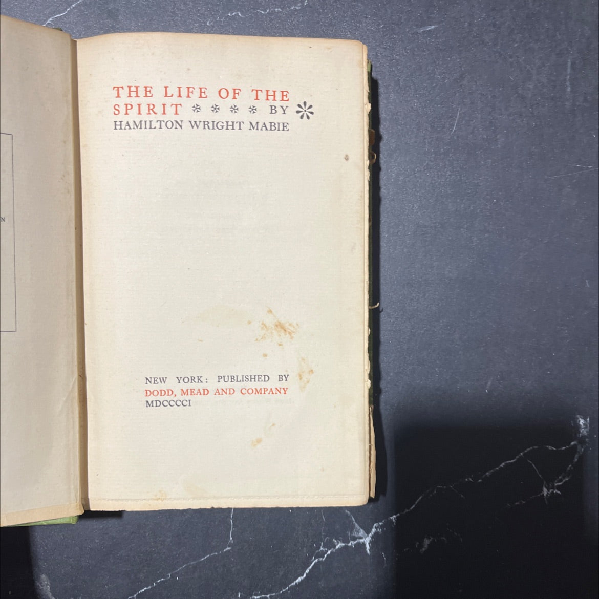 the life of the spirit book, by hamilton wright mabie, 1901 Hardcover image 2