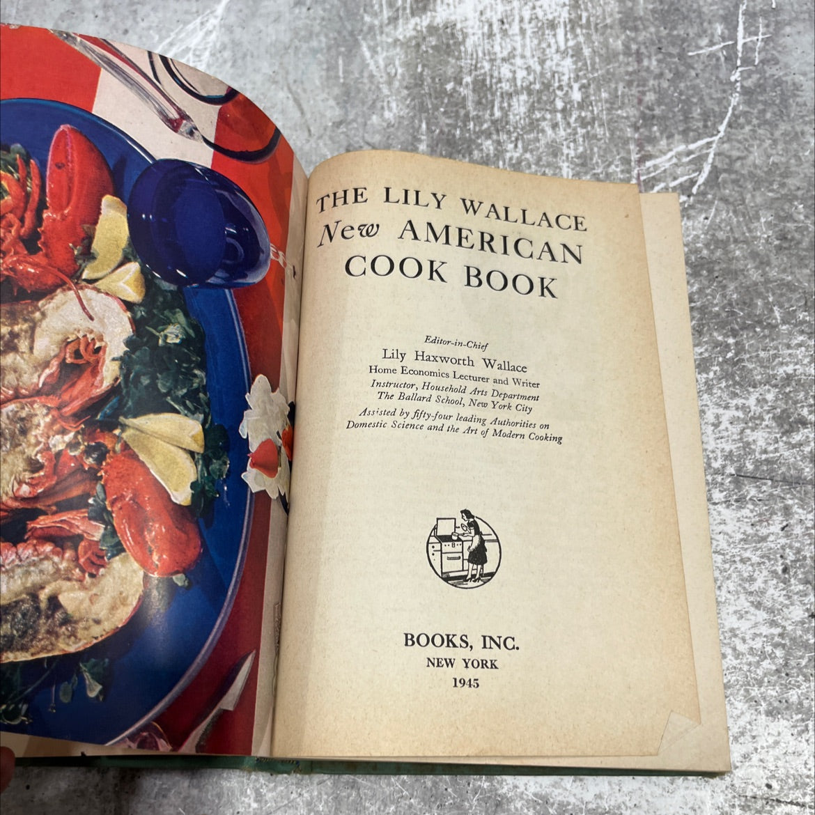 the lily wallace new american cook book book, by lily haxworth wallace, 1945 Hardcover image 2
