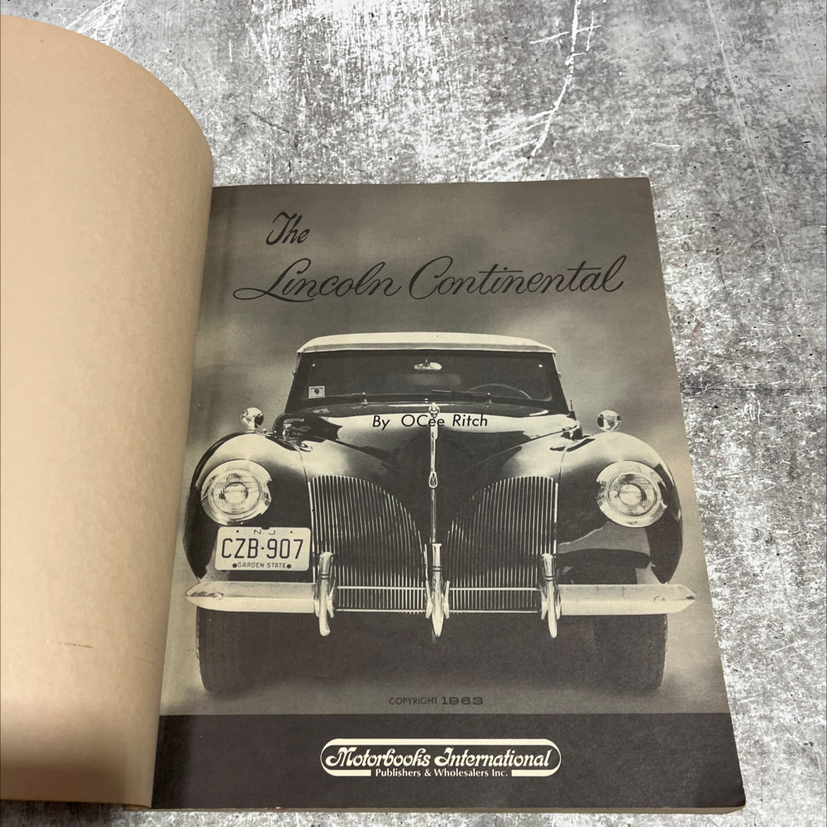 the lincoln continental book, by oc ee ritch, 1974 Paperback image 2