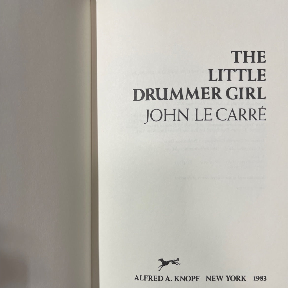 the little drummer girl book, by john le carré, 1983 Hardcover image 2