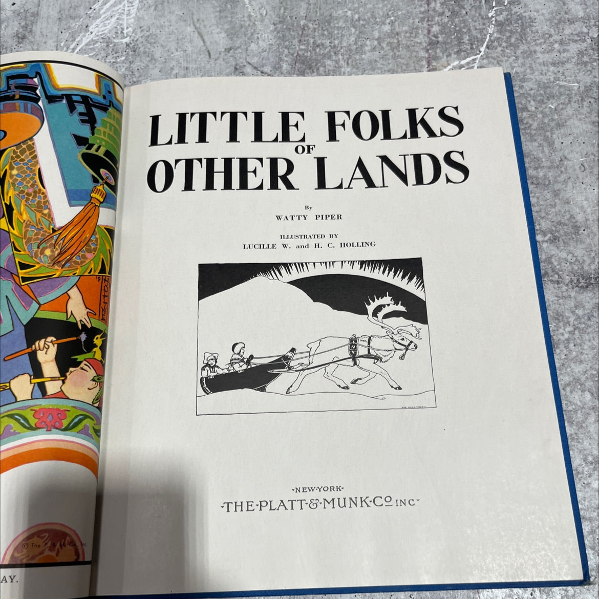 the little folks other lands of book, by watty piper, 1943 Hardcover image 2