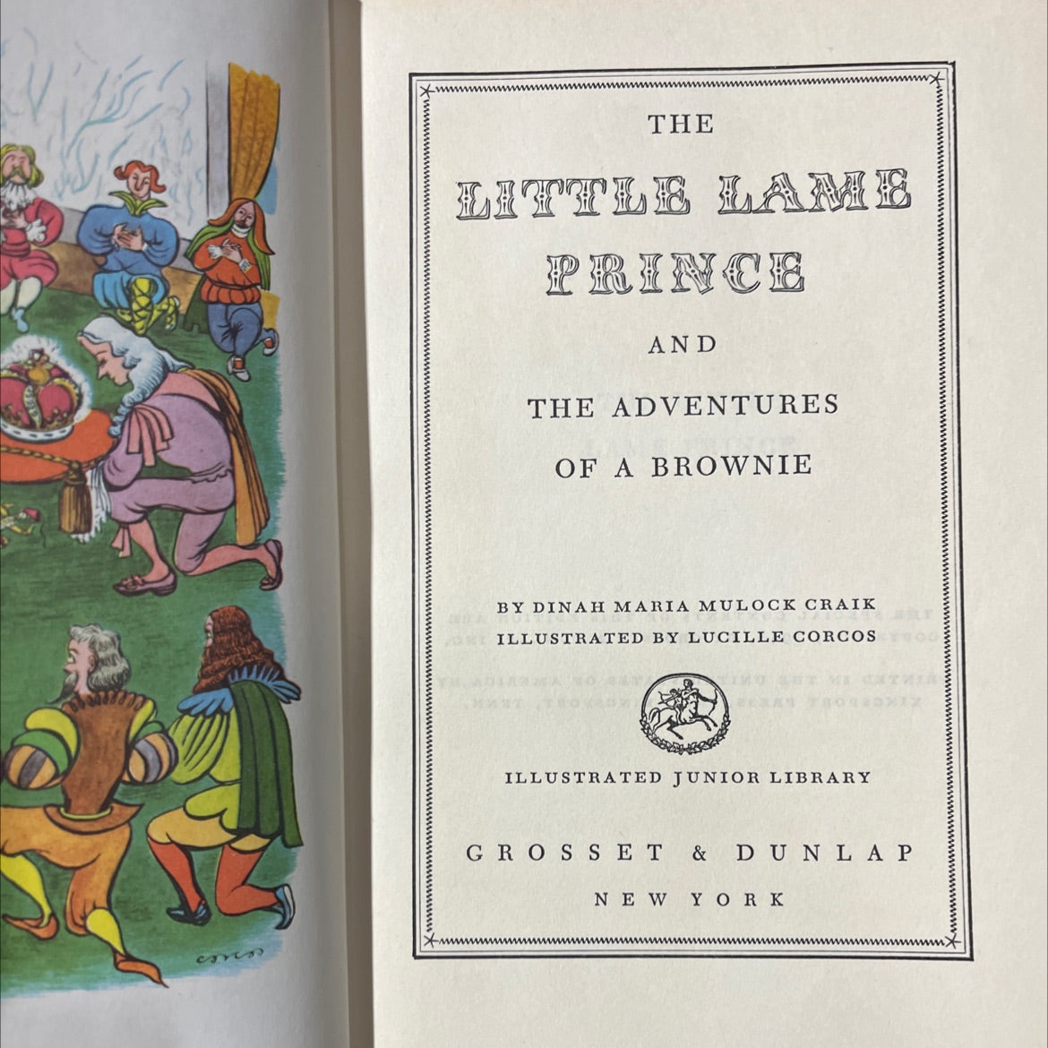 the little lame prince and the adventures of a brownie book, by dinah maria mulock craik, 1948 Hardcover image 2