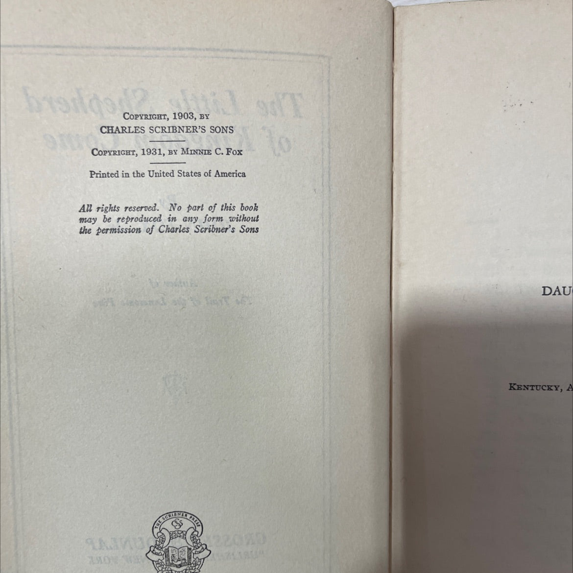 the little shepherd of kingdom come book, by john fox, jr., 1931 Hardcover, Antique image 3